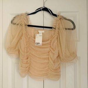 Nude shear shirt